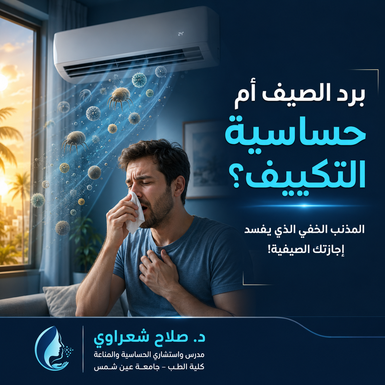 برد الصيف أم حساسية التكييف دكتور مناعة وحساسية في القاهرة