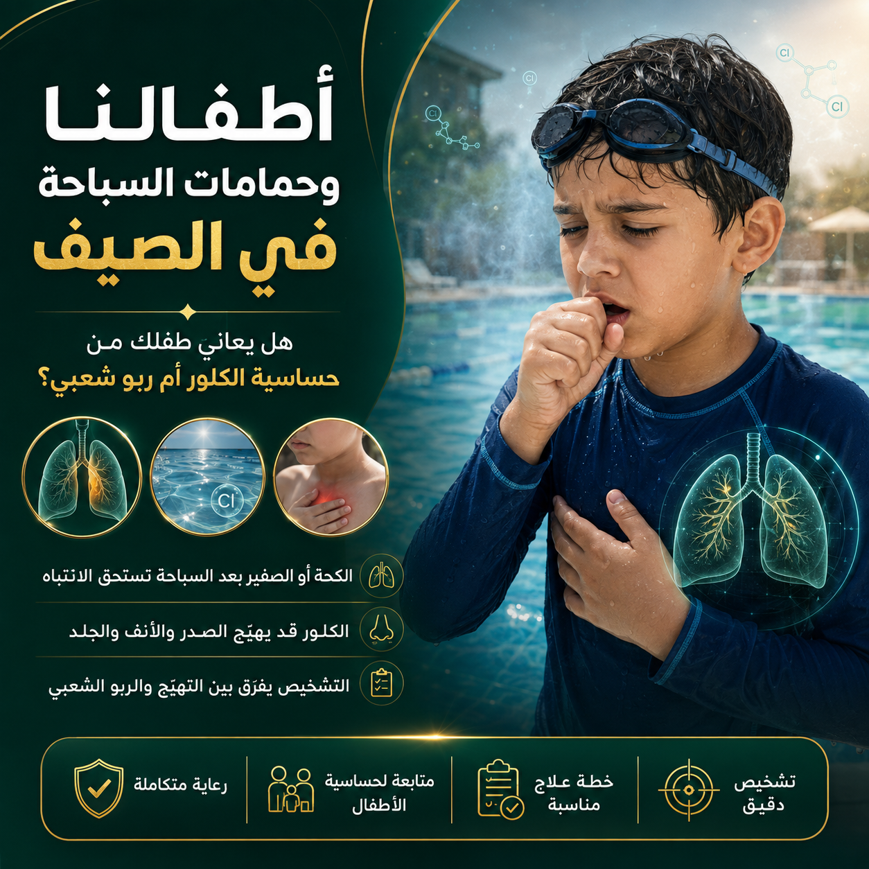 أطفالنا وحمامات السباحة في الصيف هل يعاني طفلك من حساسية الكلور أم ربو شعبي؟2